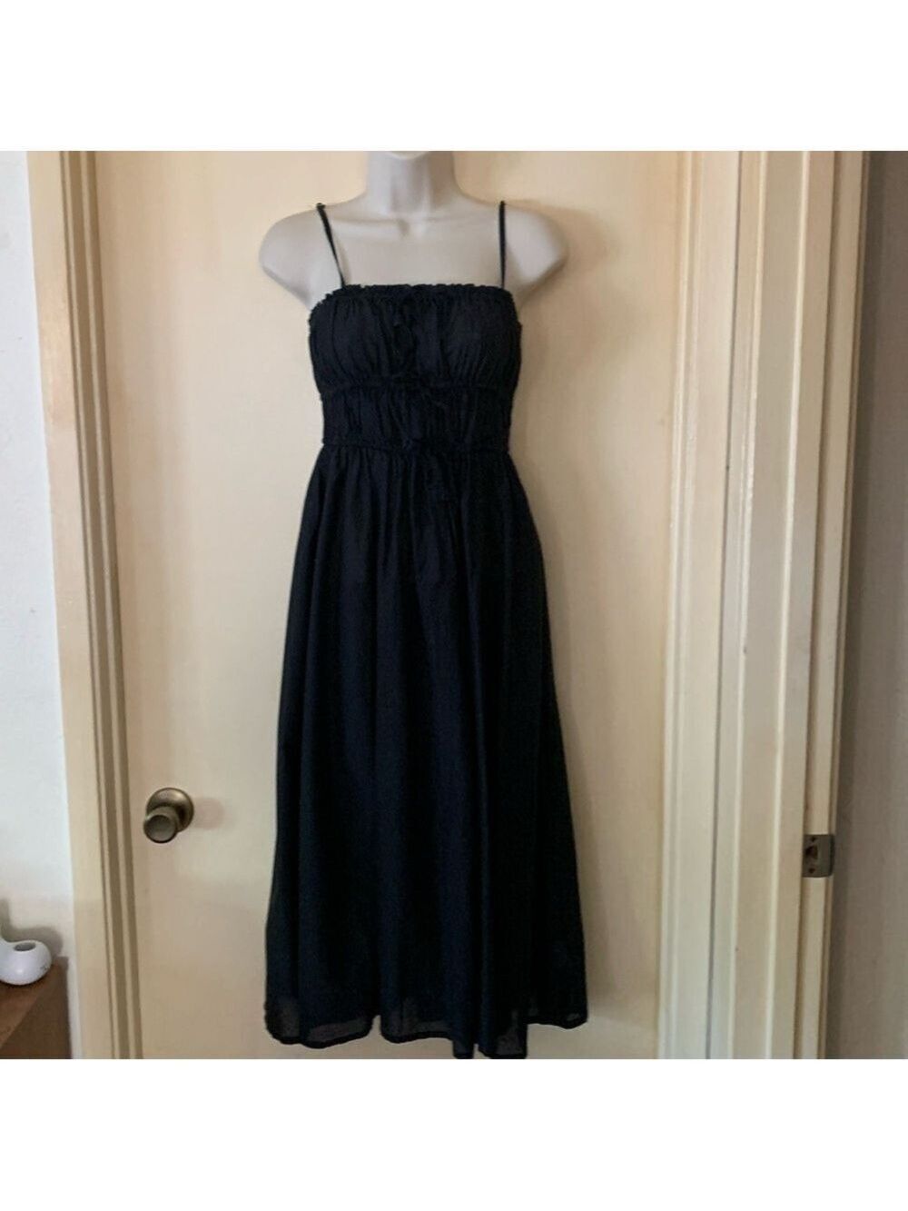 J Crew sheer black cover up dress size S NWT